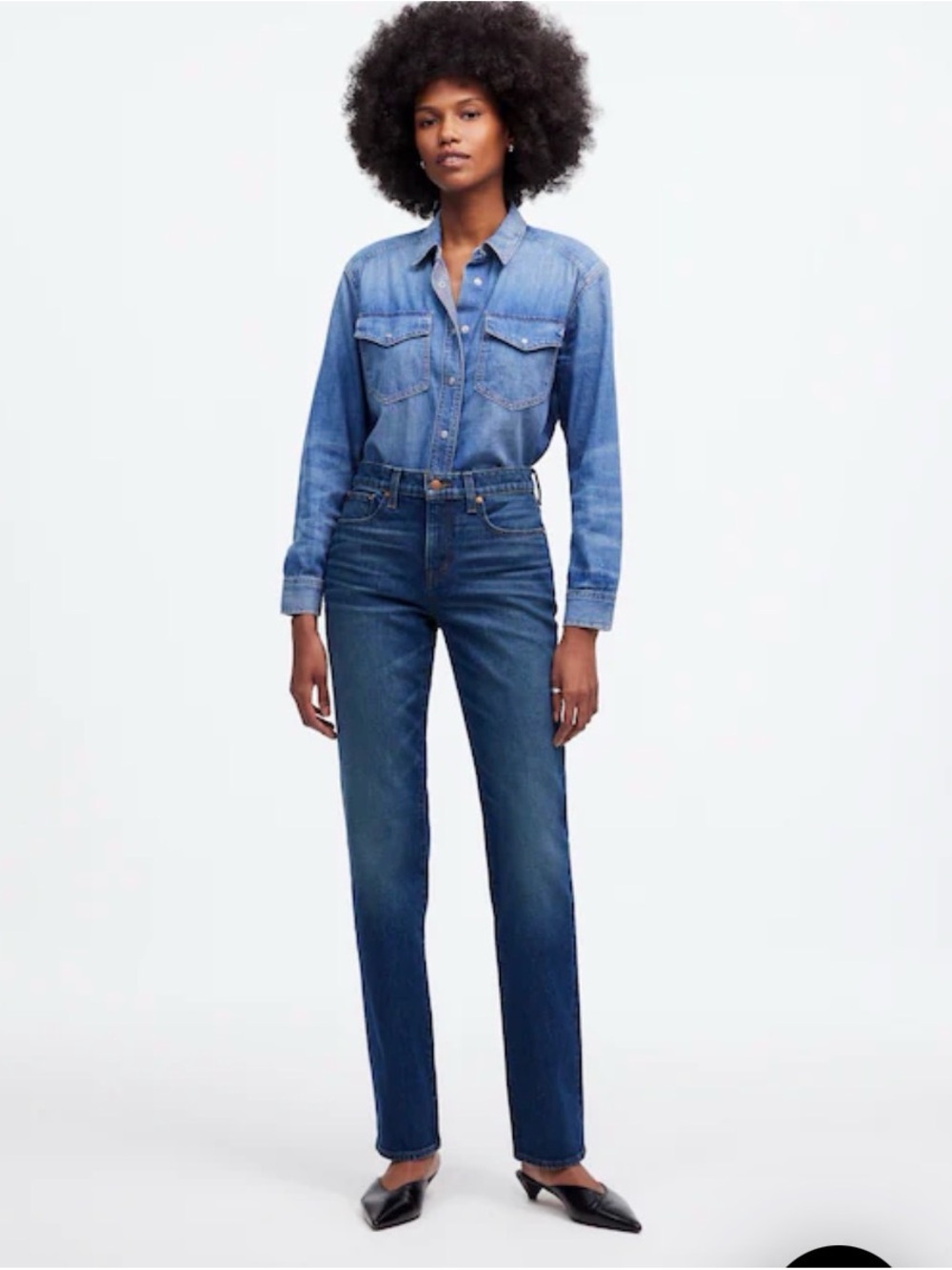NWT Madewell Mid-Rise 90’s Straight Leg Jeans